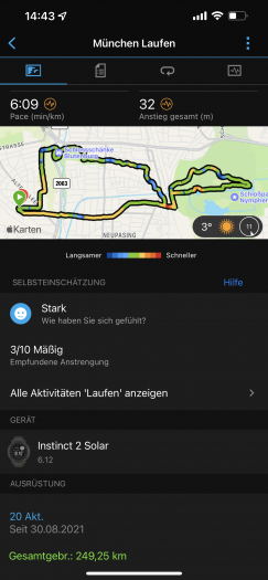 Unser Training in der App von Garmin. (Bild: Garmin/Screenshot: Golem.de)