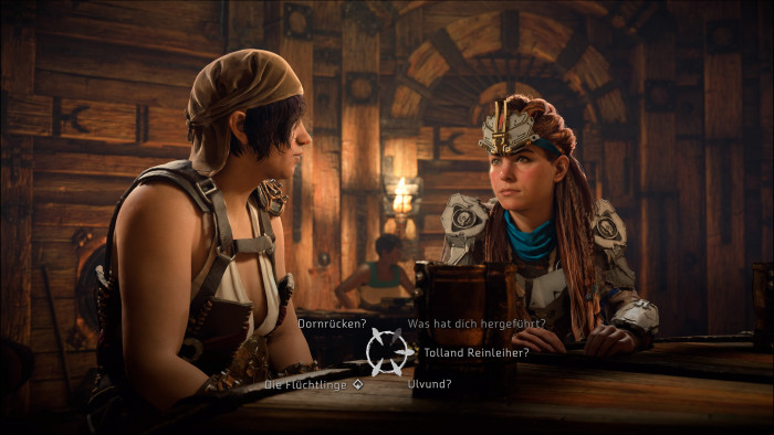 Dialoge laufen per Multiple Choice ab. (Bild: Sony/Screenshot: Golem.de)