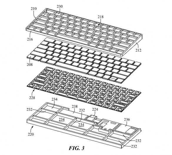 Apples Patent zeigt einen Computer im Tastaturgehäuse. (Bild: Apple)