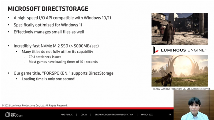 DirectStorage in Forspoken im Überblick (Bild: Luminous Productions)