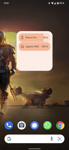 Das neue Akku-Widget (Screenshot: Tobias Költzsch/Golem.de)