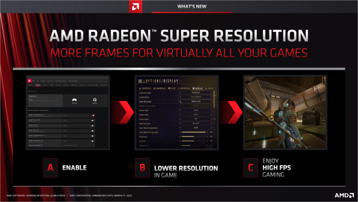 RSR wird global im Treiber eingeschaltet. (Bild: AMD)