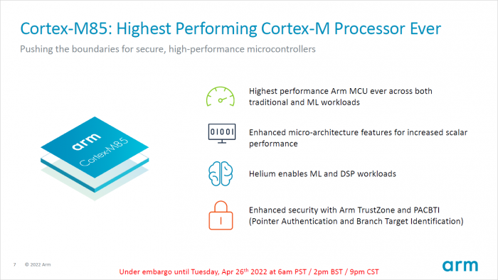 Cortex-M85 im Überblick (Bild: ARM)