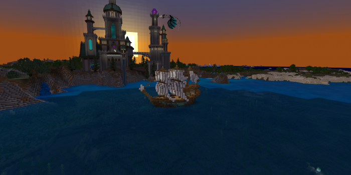 Minecraft mit regulärer Optik (Rechteinhaber: Microsoft, Screenshot: Golem.de)