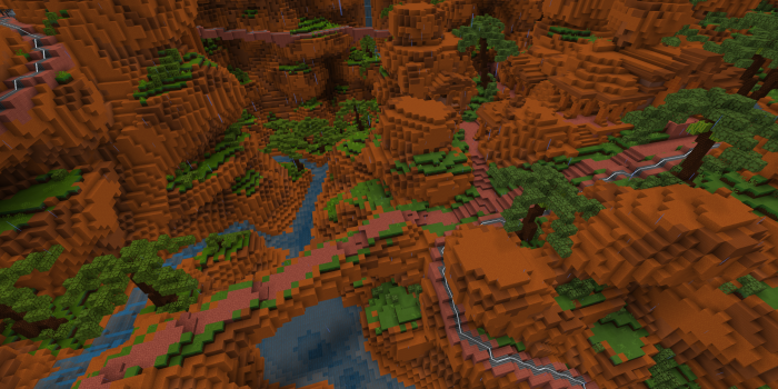 Minecraft mit regulärer Optik (Rechteinhaber: Microsoft, Screenshot: Golem.de)