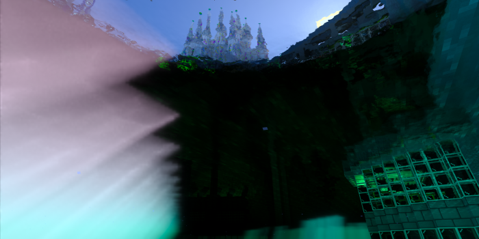 Minecraft RTX mit Pathtracing (Rechteinhaber: Microsoft, Screenshot: Golem.de)