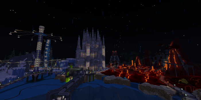 Minecraft mit regulärer Optik (Rechteinhaber: Microsoft, Screenshot: Golem.de)