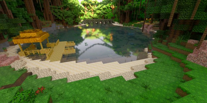 Minecraft RTX mit Pathtracing (Rechteinhaber: Microsoft, Screenshot: Golem.de)