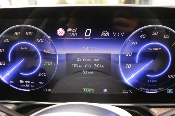 Der Verbrauch auf der Testfahrt war mit fast 23 kWh pro 100 km höher als erwartet. (Foto: Friedhelm Greis/Golem.de)