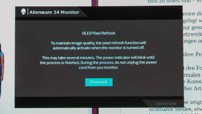 Allerdings nervt der Monitor manchmal mit Pixel-Refresh-Programmen. (Bild: Oliver Nickel/Golem.de)