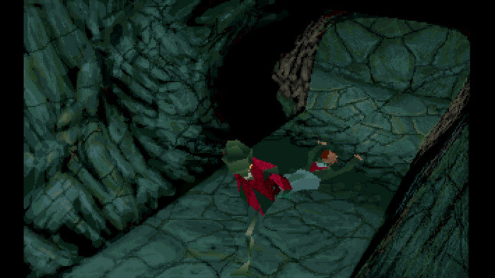 Kein Happy End für Edward Carnby: Sobald seine Lebensenergie auf den Nullpunkt sinkt, wird sein lebloser Körper von den Lovecraft-Monstern weggeschleppt. (Bild: Infogrames / Screenshot: Medienagentur Plassma)