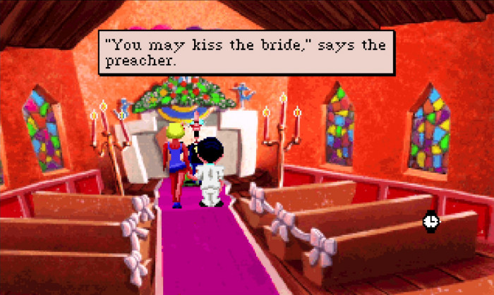 Keine Traumhochzeit: Larry versucht wirklich alles, um seine Jungfräulichkeit zu verlieren. (Bild: Sierra Entertainment/Medienagentur Plassma)