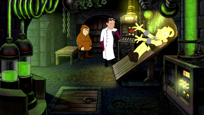 Im zweiten Remake landet Larry nach seinem "Tod durch Geschlechtskrankheit" nicht in einer Fabrik, um ersetzt zu werden. Stattdessen reanimiert ihn Professor Frankenstein höchstpersönlich. (Bild: Sierra Entertainment/Medienagentur Plassma)