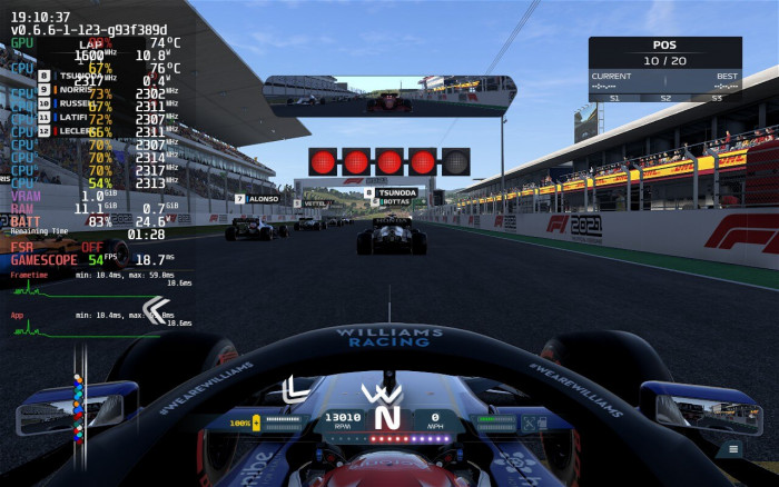 F1 2021 mit hohen Details (Rechte: Codemasters, Screenshot: Golem.de)