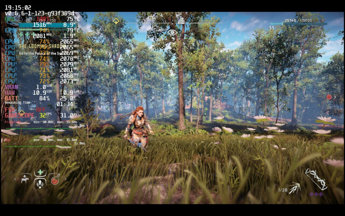 Horizon Zero Dawn mit Original-Details (Rechte: Guerilla Games, Screenshot: Golem.de)