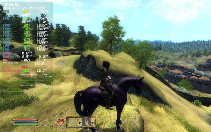 TES4 Oblivion mit ultrahohen Details (Bild: Bethesda, Screenshot: Golem.de)