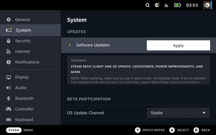 Darin aktualisieren wir Steam und SteamOS, ... (Bild: Golem.de)