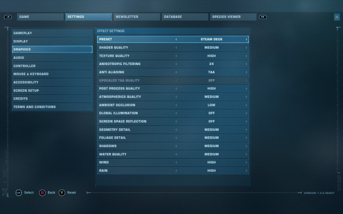... und hat sogar ein Grafik-Preset für das Steam Deck. (Bild: Golem.de)