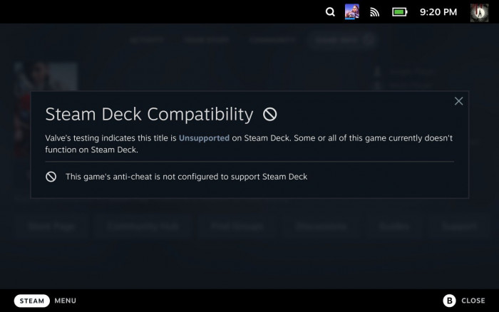... und aufgrund von Epic Games' EAC nicht startet. (Bild: Golem.de)