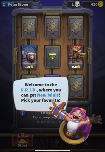 Die lustige Figur rechts unten führt uns durchs Programm. (Bild: Blizzard / Screenshot: Golem.de)