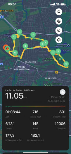 Das ganze Training in der App von Xiaomi (Bild: Xiaomi/Screenshot: Golem.de)