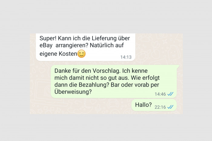 Kleinanzeigen: Im Chat mit den Phishing-Betrügern 