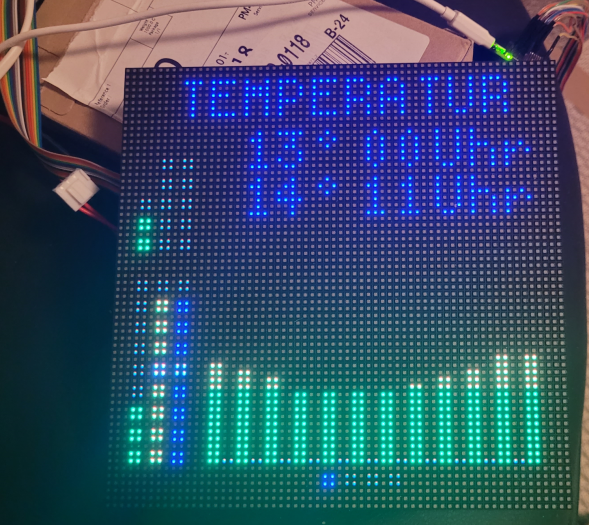 Beispiel für die Anzeige des Verlaufs der Temperatur in den nächsten zwölf Stunden (Bild: Michael Bröde)
