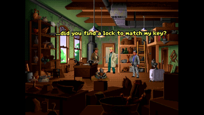 Die digitale Steam-Version enthält einen Grafikfilter, der die alte Pixelpracht glättet. Leider wirkt das Ergebnis unausgegoren und arg mechanisch. (Quelle: Lucasarts/Medienagentur Plassma)