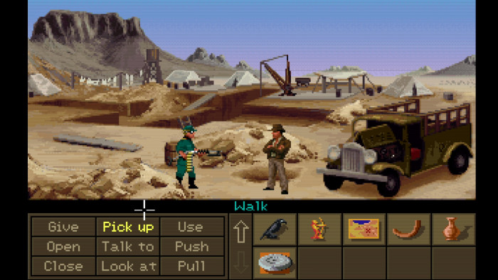 Noch hat der Nazi die Oberhand ... bis Indy seine Peitsche auspackt und ihm die Waffe aus der Hand schlägt! (Quelle: Lucasarts/Medienagentur Plassma)