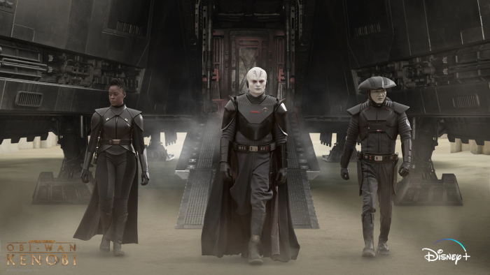 Die Third Sister (Moses Ingram), der Grand Inquisitor (Rupert Friend) und der Fifth Brother (Sung Kang) sind nicht für Späße zu haben. (Bild: Disney/Starwars.com)