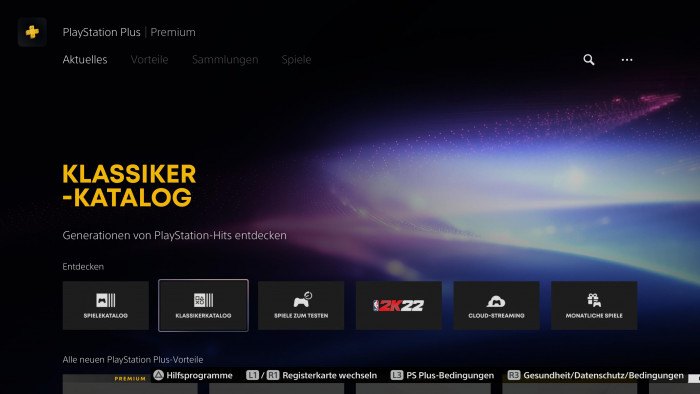 In Premium gibt es eine Klassiker von fr&uuml;heren PS-Generationen. (Bild: Sony / Screenshot: Golem.de)