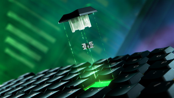 Die Ornata V3 verwendet Razers Mecha-Membrame-Schalter. (Bild: Razer)