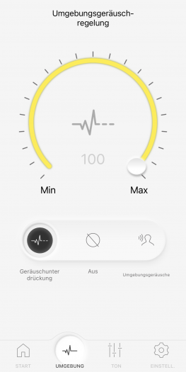 Technics-App für den EAH-A800 (Bild: Technics/Screenshot: Golem.de)