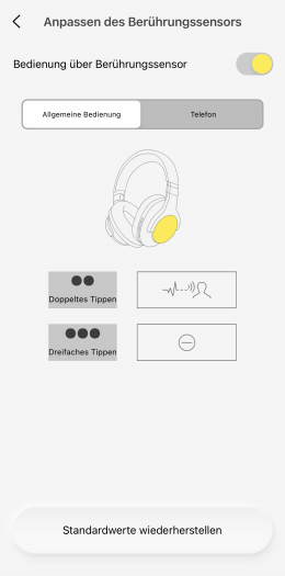 Technics-App für den EAH-A800 (Bild: Technics/Screenshot: Golem.de)