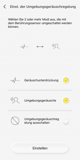 Technics-App für den EAH-A800 (Bild: Technics/Screenshot: Golem.de)