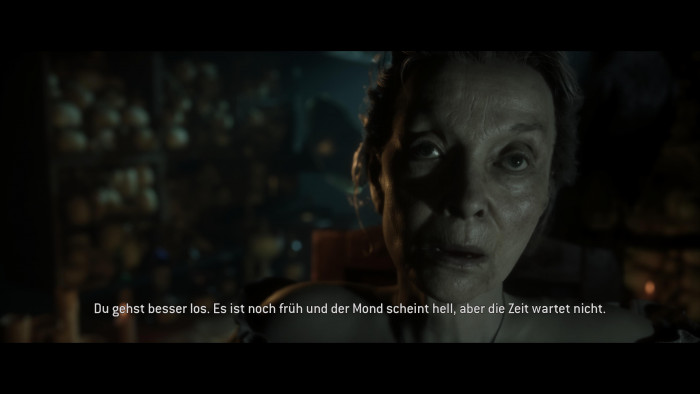 Die mysteriöse Kartenlegerin ist ab und zu in Zwischensequenzen zu sehen. (Bild: Supermassive Games/Screenshot: Golem.de)