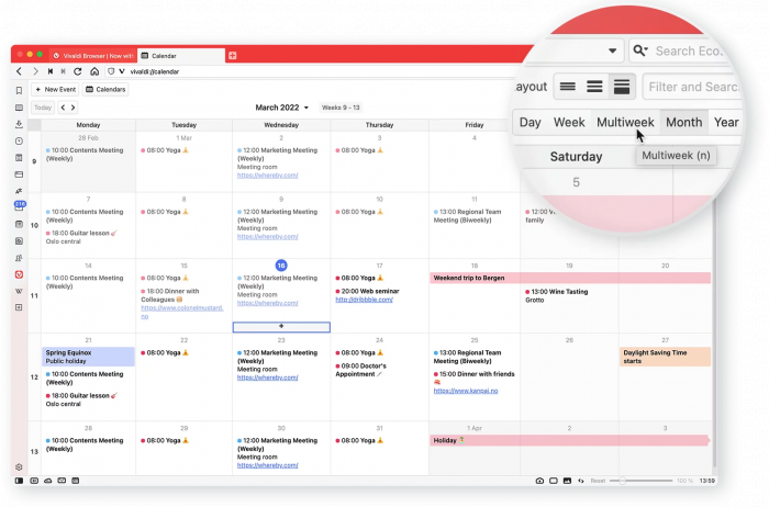Kalender in Vivaldi (Bild: Vivaldi)