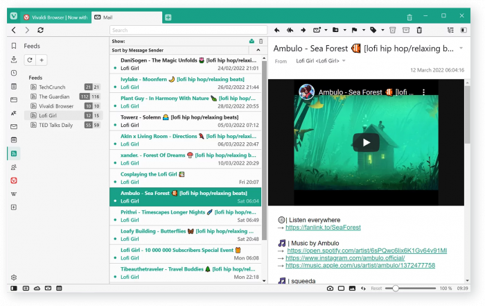 Feed-Reader in Vivaldi (Bild: Vivaldi)
