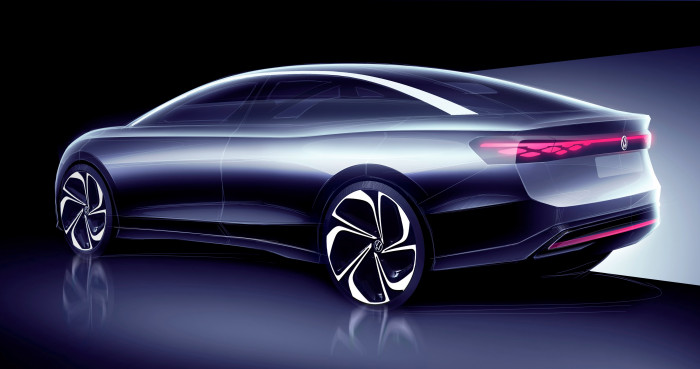 Limousine: VW zeigt Designskizze für elektrischen ID.7 