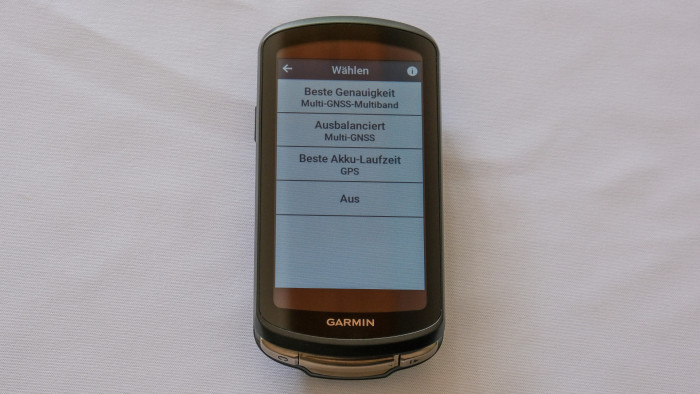 Alle Optionen in Sachen GPS & Co. (Foto: Steinlechner/Golem.de)