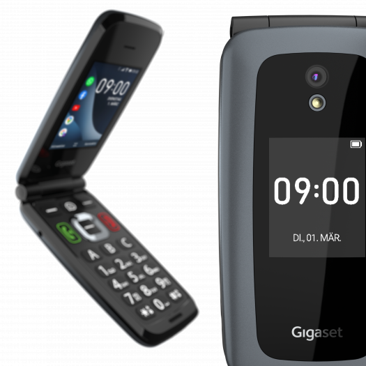 Das GL7 läuft mit KaiOS, einem mobilen Betriebssystem für Handys. (Bild: Gigaset)