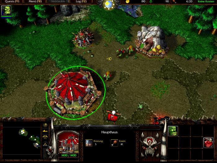 In diesem Orklager wird flei&szlig;ig Gold gesch&uuml;rft. (Bild: Blizzard Entertainment/Screenshot: Medienagentur Plassma)