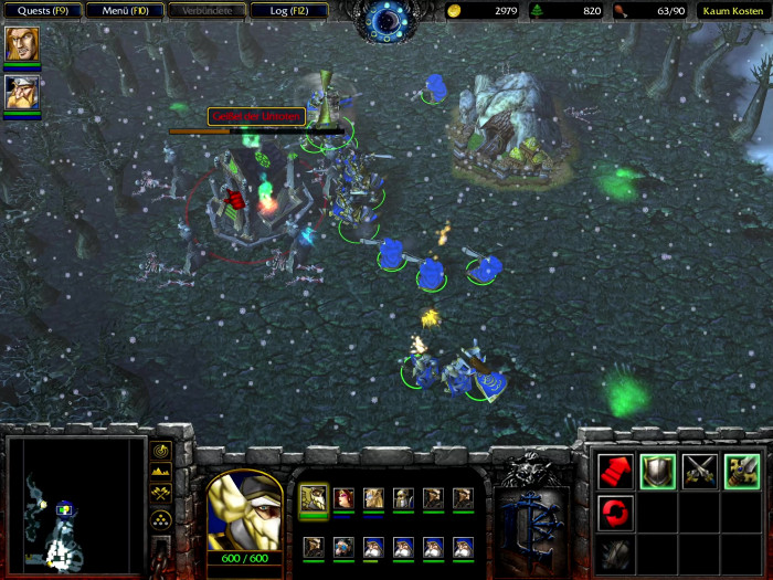 Nur mit einer kleinen Armee k&ouml;nnen sich die Menschen gegen die Untoten behaupten. (Bild: Blizzard Entertainment/Screenshot: Medienagentur Plassma)