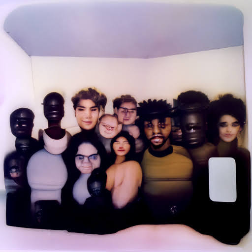 Prompt: Ein Polaroid einer diversen Gruppe Menschen (Bild: Martin Wolf/Golem.de - Disco Diffusion 2022)