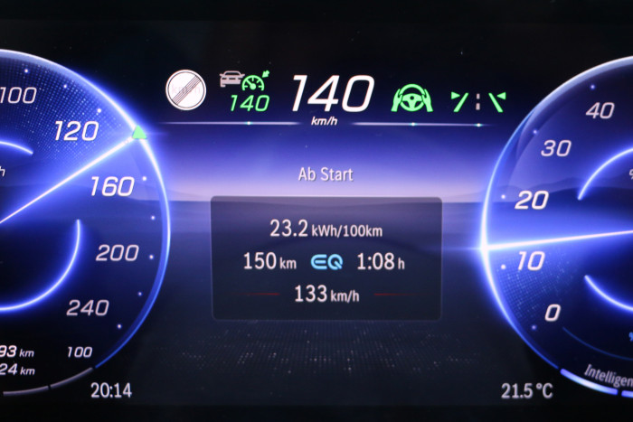 Selbst bei höheren Durchschnittsgeschwindigkeiten von mehr als 130 km/h stieg der Verbrauch nicht exorbitant an. (Foto: Friedhelm Greis/Golem.de)