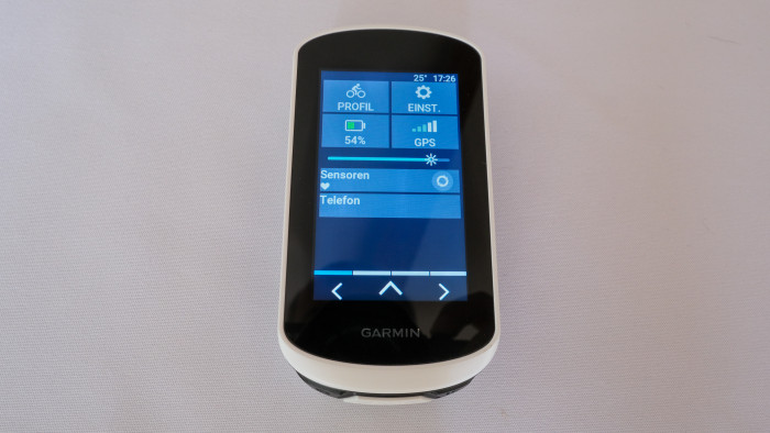 Das Optionenmenü des Edge Explore 2 (Foto: P. Steinlechner/Golem.de)