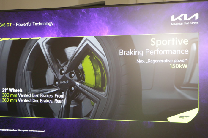 Die Rekuperationsleistung des EV6 GT liegt bei 150 kW. (Foto: Friedhelm Greis/Golem.de)