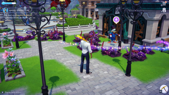 Die glimmende Linie führt zum Ziel. (Bild: Disney/Screenshot: Golem.de)