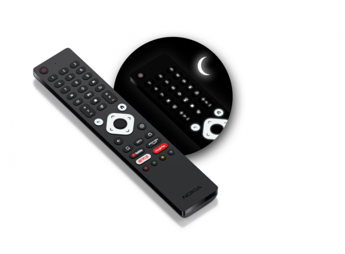 Nokia Streaming Box 8010 hat eine Fernbedienung mit Hintergrundbeleuchtung. (Bild: Streamview)