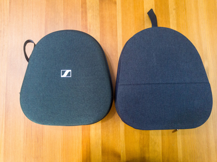 Links die Tasche für Momentum 4 Wireless, rechts die Tasche für Sonys WH-1000XM5 (Bild: Ingo Pakalski/Golem.de)